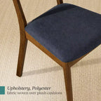 Best Choice Products 2-Piece Mid-Century Modern Wood & Upholstered Dining Chair Set