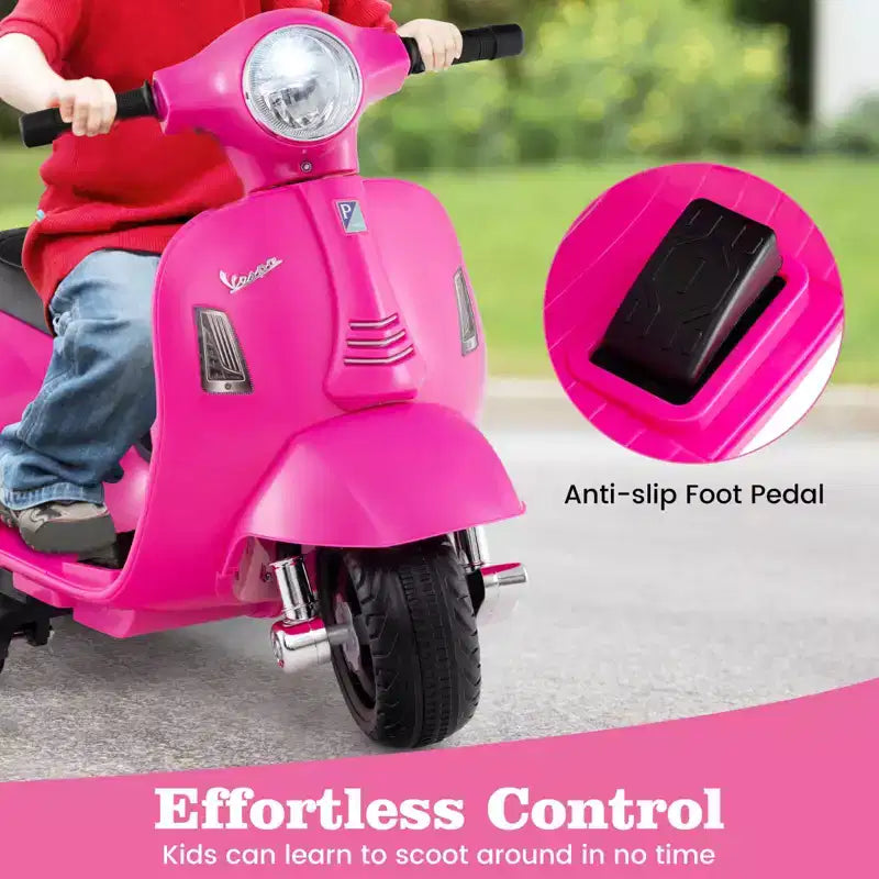 Costway Kids Ride on Motorcycle with Training Wheels Headlight Horn 6V Battery