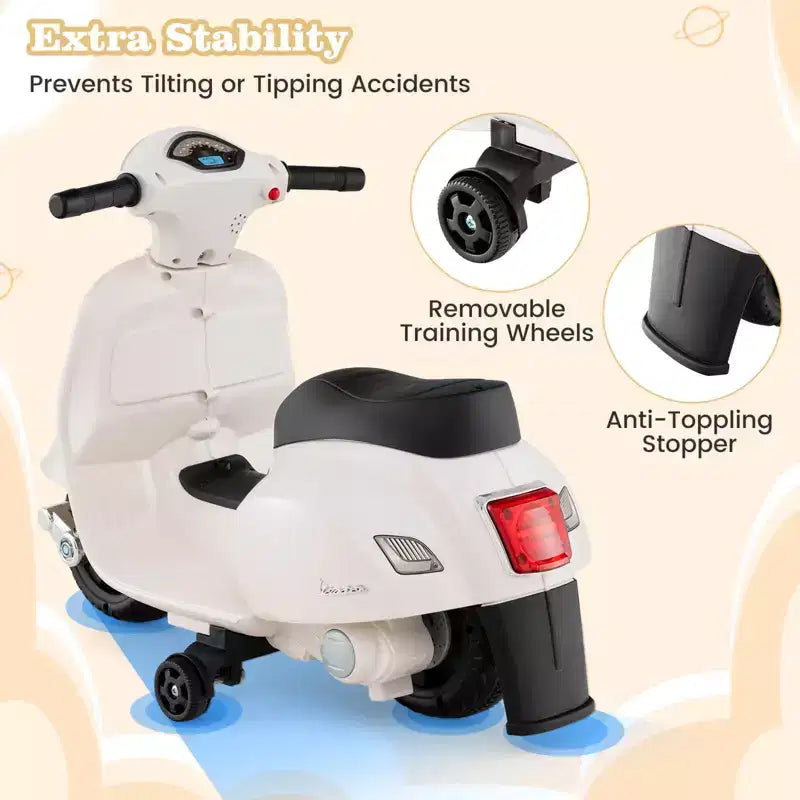 Costway Kids Ride on Motorcycle with Training Wheels Headlight Horn 6V Battery