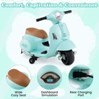 Costway Kids Ride on Motorcycle with Training Wheels Headlight Horn 6V Battery