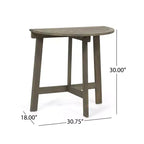 GDFStudio Pavillion Outdoor 3pcs Acacia Wood Foldable Bistro Set