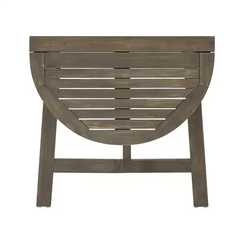 GDFStudio Pavillion Outdoor 3pcs Acacia Wood Foldable Bistro Set