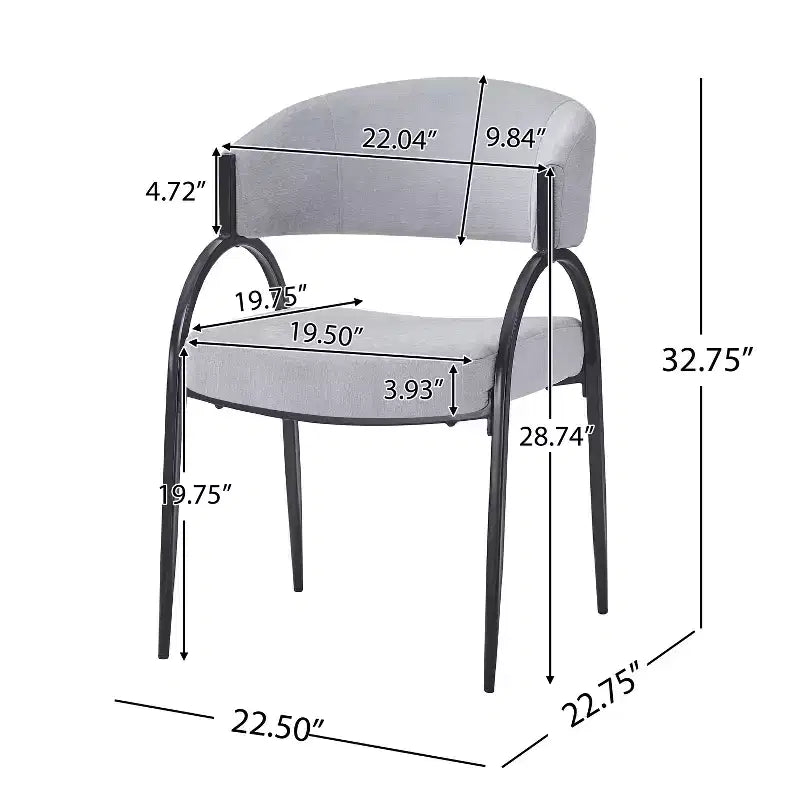 Christopher Knight Home Silas Upholstered Armrest Dining Chairs with Metal Legs (Set of 4)