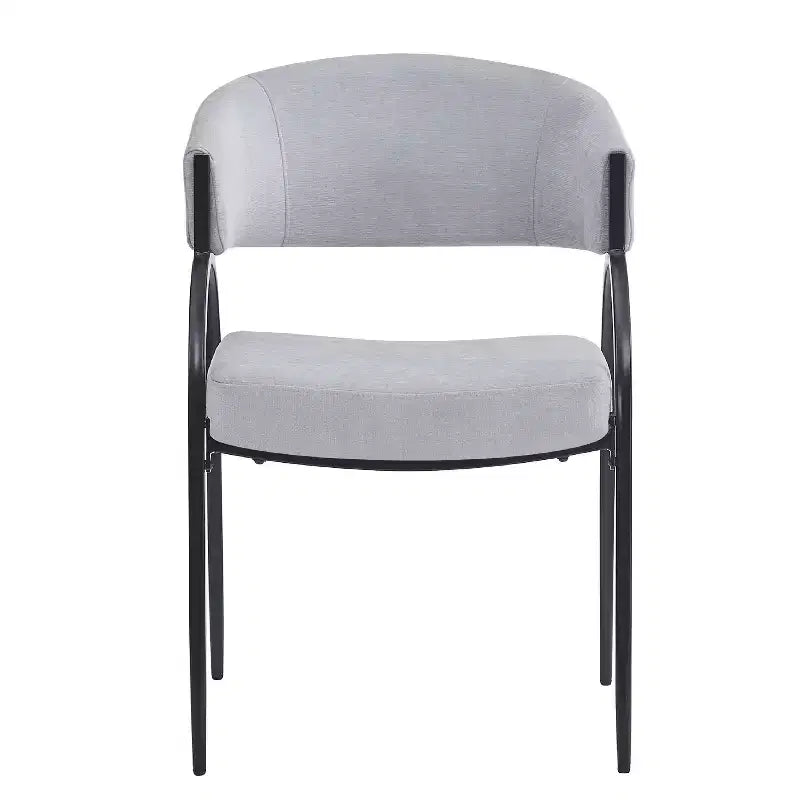 Christopher Knight Home Silas Upholstered Armrest Dining Chairs with Metal Legs (Set of 4)