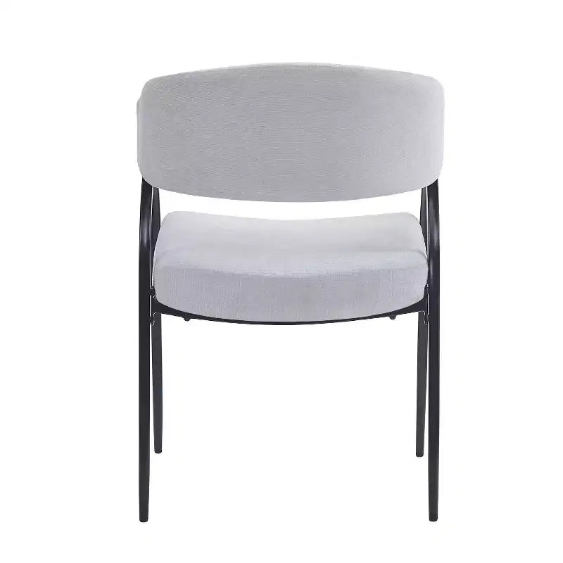 Christopher Knight Home Silas Upholstered Armrest Dining Chairs with Metal Legs (Set of 4)