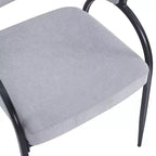 Christopher Knight Home Silas Upholstered Armrest Dining Chairs with Metal Legs (Set of 4)