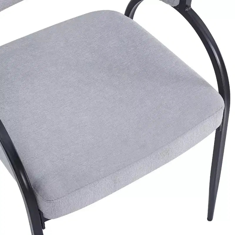 Christopher Knight Home Silas Upholstered Armrest Dining Chairs with Metal Legs (Set of 4)