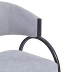 Christopher Knight Home Silas Upholstered Armrest Dining Chairs with Metal Legs (Set of 4)