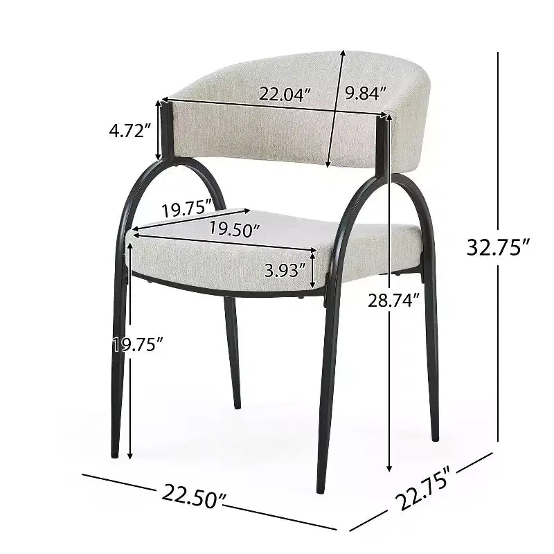 Christopher Knight Home Silas Upholstered Armrest Dining Chairs with Metal Legs (Set of 4)