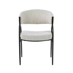 Christopher Knight Home Silas Upholstered Armrest Dining Chairs with Metal Legs (Set of 4)