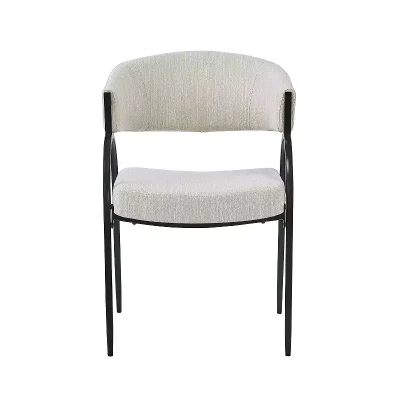 Christopher Knight Home Silas Upholstered Armrest Dining Chairs with Metal Legs (Set of 4)