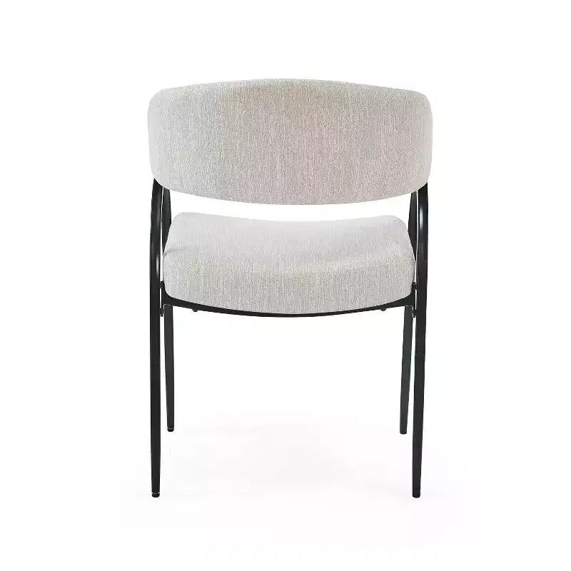 Christopher Knight Home Silas Upholstered Armrest Dining Chairs with Metal Legs (Set of 4)