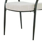 Christopher Knight Home Silas Upholstered Armrest Dining Chairs with Metal Legs (Set of 4)