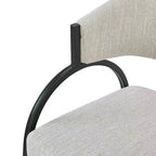 Christopher Knight Home Silas Upholstered Armrest Dining Chairs with Metal Legs (Set of 4)