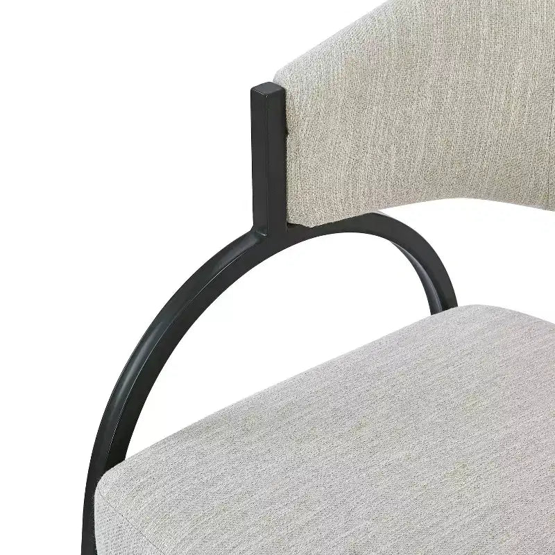 Christopher Knight Home Silas Upholstered Armrest Dining Chairs with Metal Legs (Set of 4)