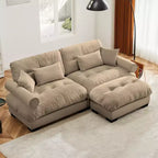 Christopher Knight Home Alger 93 Velvet L-Sectional Sofa