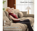 Christopher Knight Home Alger 93 Velvet L-Sectional Sofa