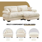 Christopher Knight Home Alger 93 Velvet L-Sectional Sofa