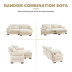 Christopher Knight Home Alger 93 Velvet L-Sectional Sofa