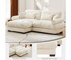 Christopher Knight Home Alger 93 Velvet L-Sectional Sofa
