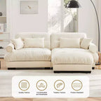 Christopher Knight Home Alger 93 Velvet L-Sectional Sofa