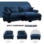 Christopher Knight Home Alger 93 Velvet L-Sectional Sofa