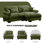 Christopher Knight Home Alger 93 Velvet L-Sectional Sofa