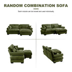 Christopher Knight Home Alger 93 Velvet L-Sectional Sofa