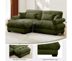Christopher Knight Home Alger 93 Velvet L-Sectional Sofa