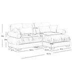 Christopher Knight Home Alger 93 Velvet L-Sectional Sofa
