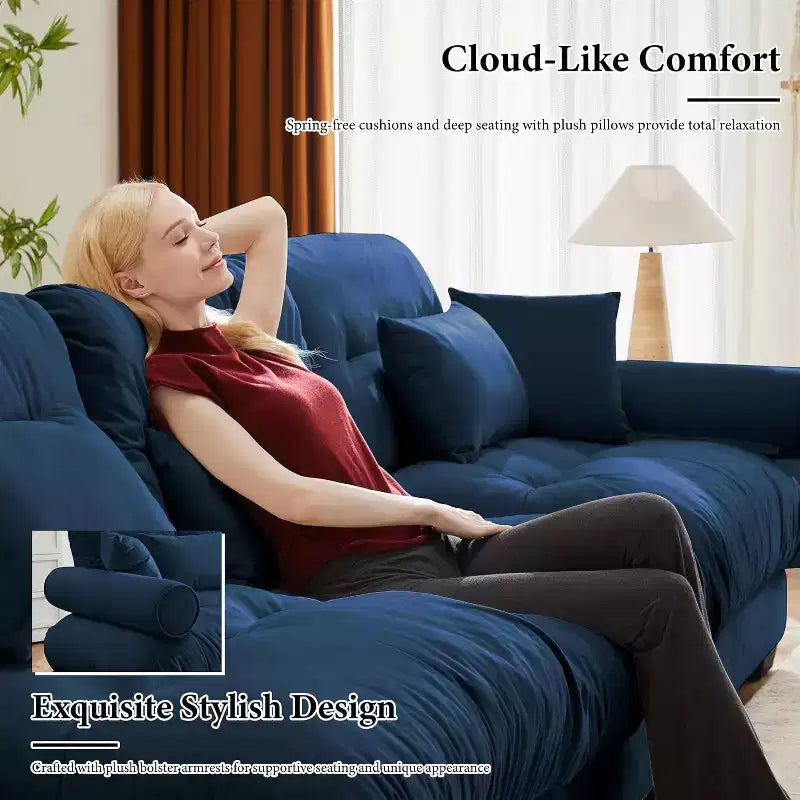 Christopher Knight Home Alger 93 Velvet L-Sectional Sofa