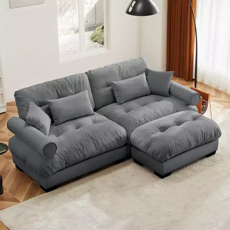 Christopher Knight Home Alger 93 Velvet L-Sectional Sofa