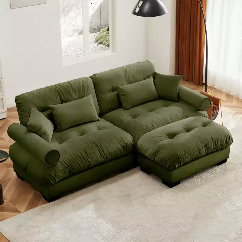 Christopher Knight Home Alger 93 Velvet L-Sectional Sofa