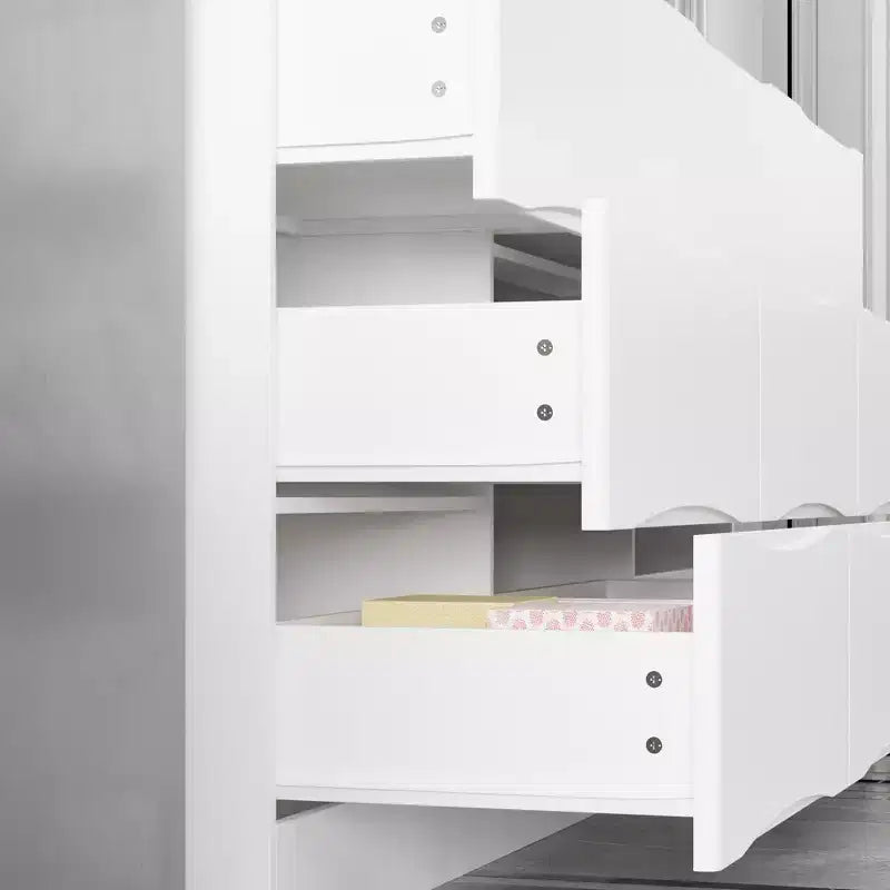Famapy Horizontal Dresser For Bedroom Modern Minimalist Dresser Hidden Handles White