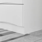 Famapy Horizontal Dresser For Bedroom Modern Minimalist Dresser Hidden Handles White
