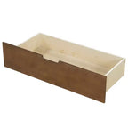 Twin Size Daybed with Trundle/2 Drawers and Rustic Guardrail, Grey/Brown-ModernLuxe
