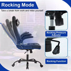 BestMassage Gaming Chair Office Chair Computer Desk Chair with Lumbar Support and Adjustable Headrest and PU Leather Gamer Chair for Adults