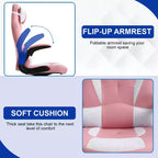 BestMassage Gaming Chair Office Chair Computer Desk Chair with Lumbar Support and Adjustable Headrest and PU Leather Gamer Chair for Adults