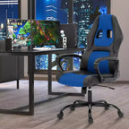 BestMassage Gaming Chair Office Chair with Lumbar Support Adjustable Height PU Leather Executive Chair for Women Men Adults