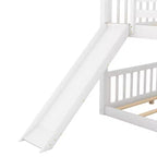 Whisen Wood Full over Full Bunk Bed with Convertible Slide and Ladder