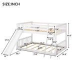 Whisen Wood Full over Full Bunk Bed with Convertible Slide and Ladder