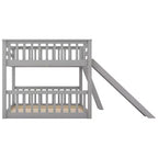 Whisen Wood Full over Full Bunk Bed with Convertible Slide and Ladder