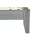 King/California King/Queen Size Platform Bed with Upholstered Headboard and Solid Wood Frame, Gray-Christopher Knight Home