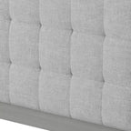 King/California King/Queen Size Platform Bed with Upholstered Headboard and Solid Wood Frame, Gray-Christopher Knight Home