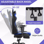 BestMassage Gaming Chair Computer Gamer Chair with Lumbar Support and Footrest Rolling Swivel Design Office Chair for Home Office and Gaming