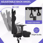 BestMassage Gaming Chair Computer Gamer Chair with Lumbar Support and Footrest Rolling Swivel Design Office Chair for Home Office and Gaming