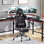 BestMassage Gaming Chair Computer Gamer Chair with Lumbar Support and Footrest Rolling Swivel Design Office Chair for Home Office and Gaming