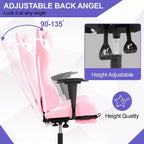 BestMassage Gaming Chair Computer Gamer Chair with Lumbar Support and Footrest Rolling Swivel Design Office Chair for Home Office and Gaming