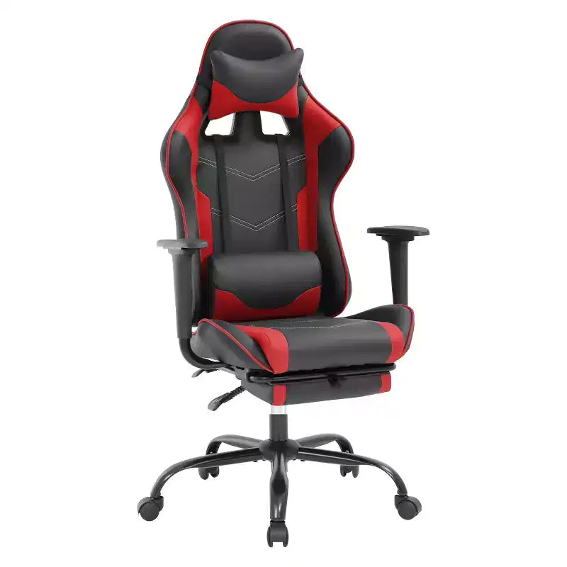 BestMassage Gaming Chair Computer Gamer Chair with Lumbar Support and Footrest Rolling Swivel Design Office Chair for Home Office and Gaming