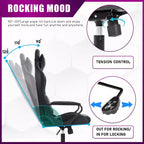 BestMassage Gaming Desk Chair Office Chair Computer Chair with Armrests 360 Swivel Lumbar Support Executive Task Chair for Adults